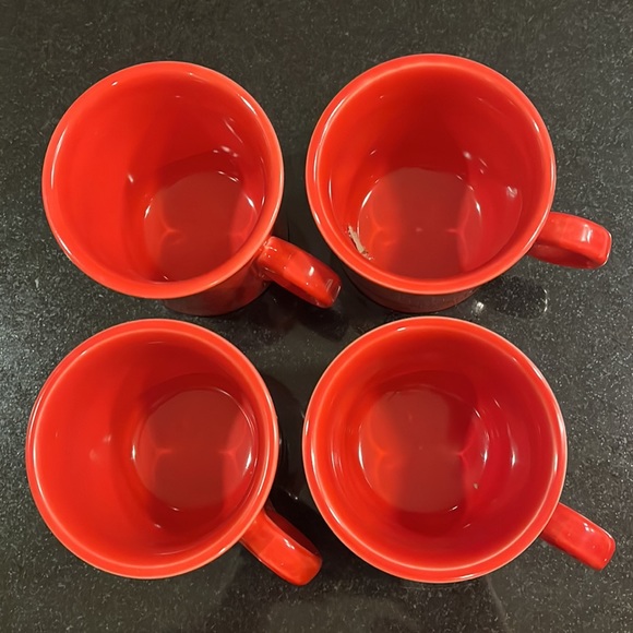 Scarlet Mug Fiesta HCL (Intro 2004) by HOMER LAUGHLIN - Set of 4 - Picture 2 of 6